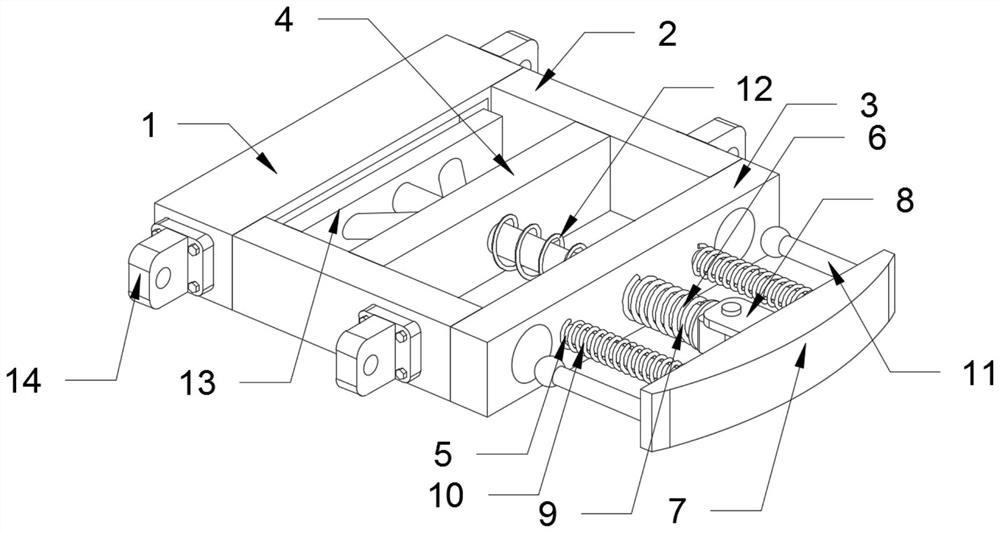 Energy-absorbing and decompressing protective frame device installed on the rear frame of heavy-duty vehicles