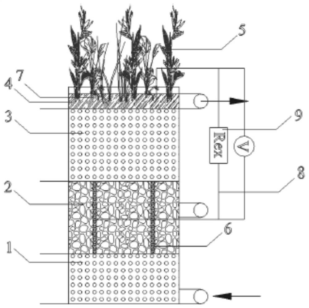 A Vertical Flow Constructed Wetland Structure and Configuration Method for Improving Electric Energy Capture During Sewage Purification