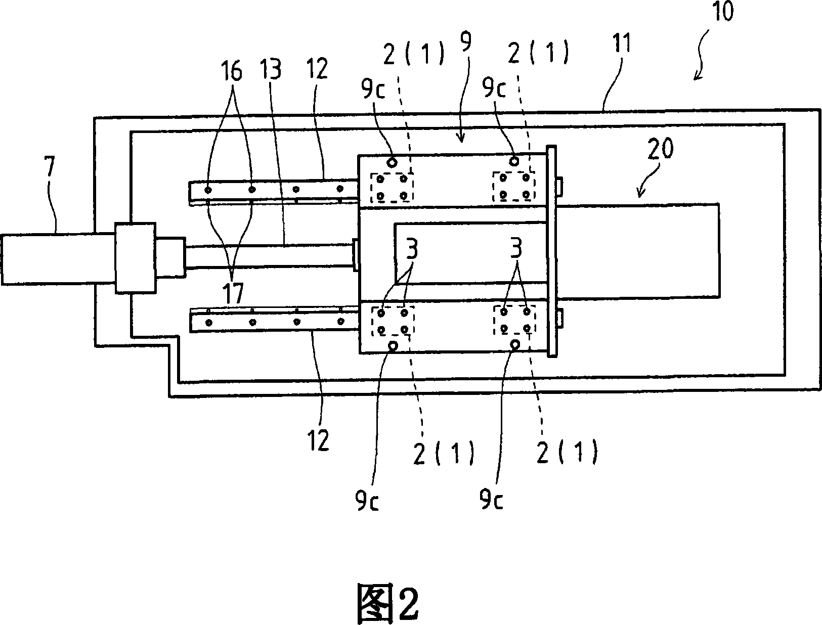 Machine tool with linear guide device and linear guide replacement method