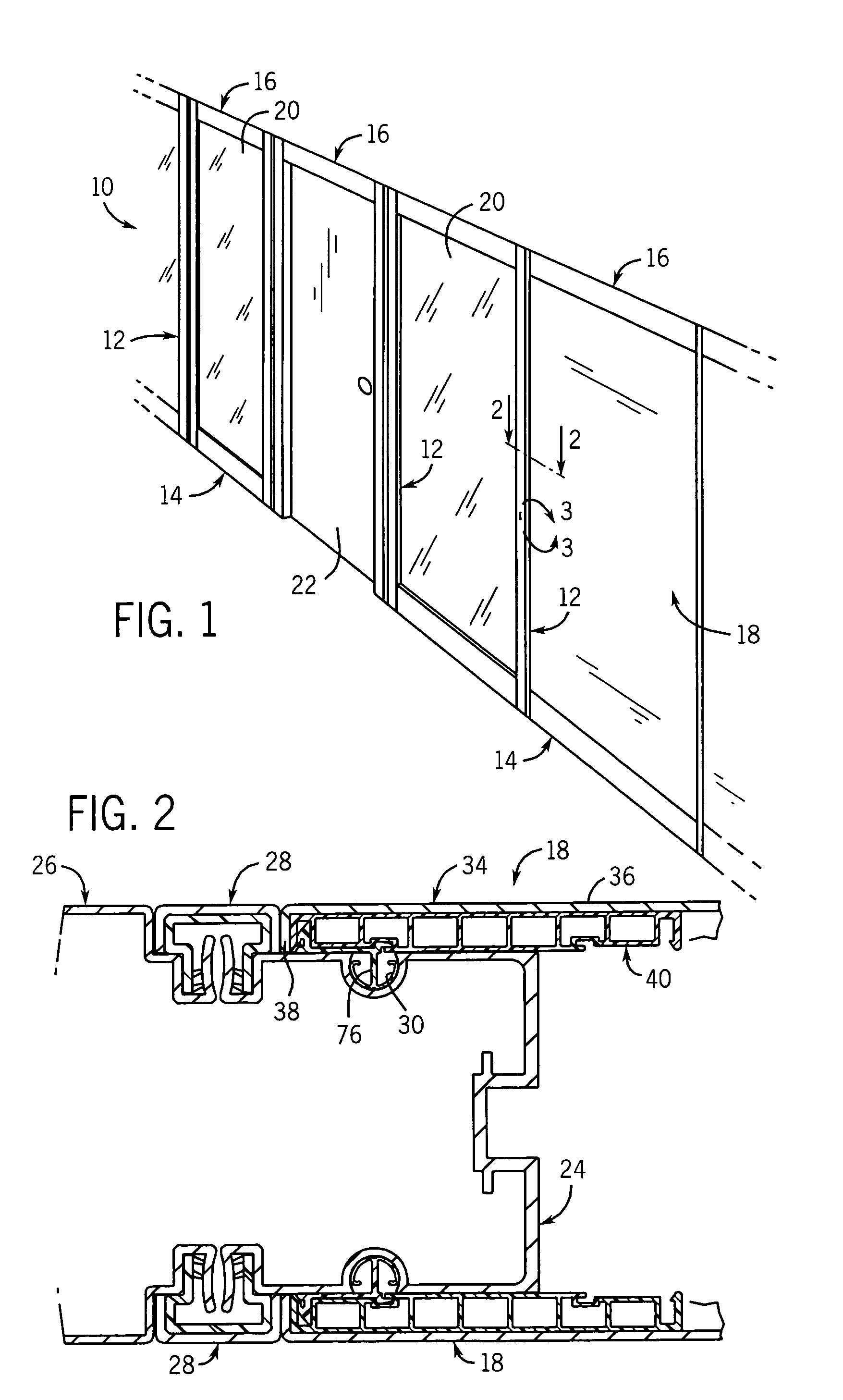 Stiffener construction having a snap-on connector, for use with a wall panel shell in a wall system