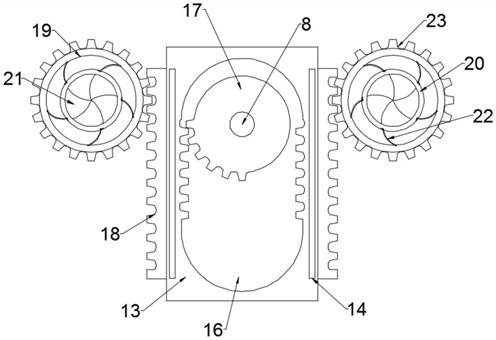 A dual-out automatic intermittent cutting device for biomass fuel particles