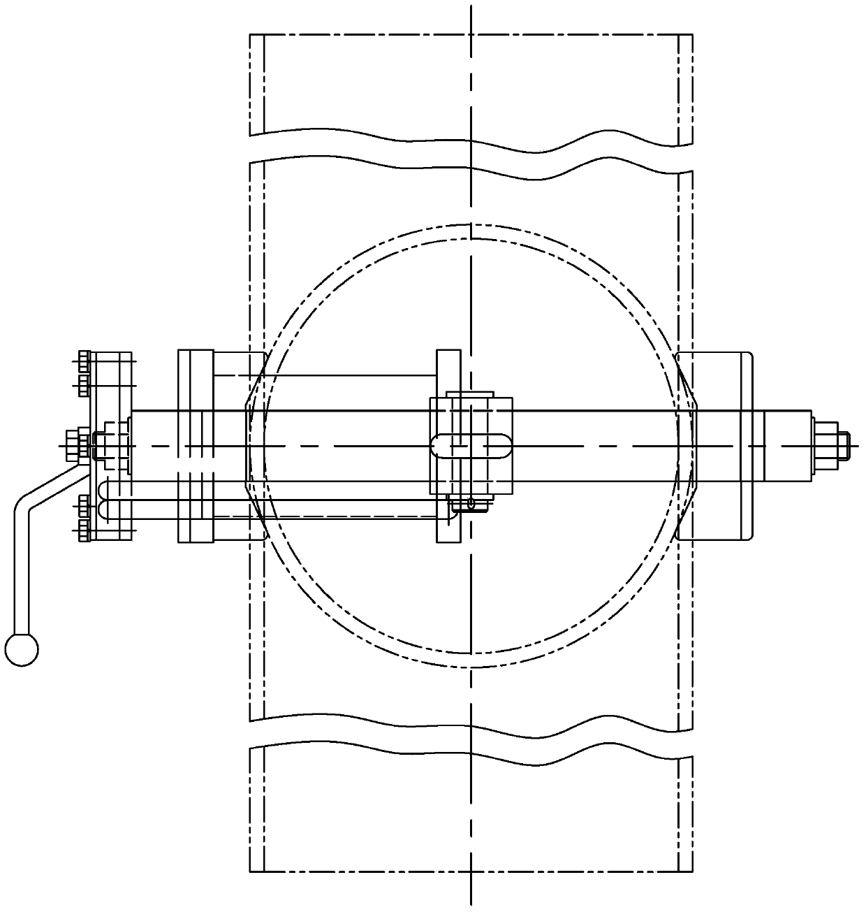 Pneumatic clamping machine for lifting and self-weight turning of steel pipe for heating