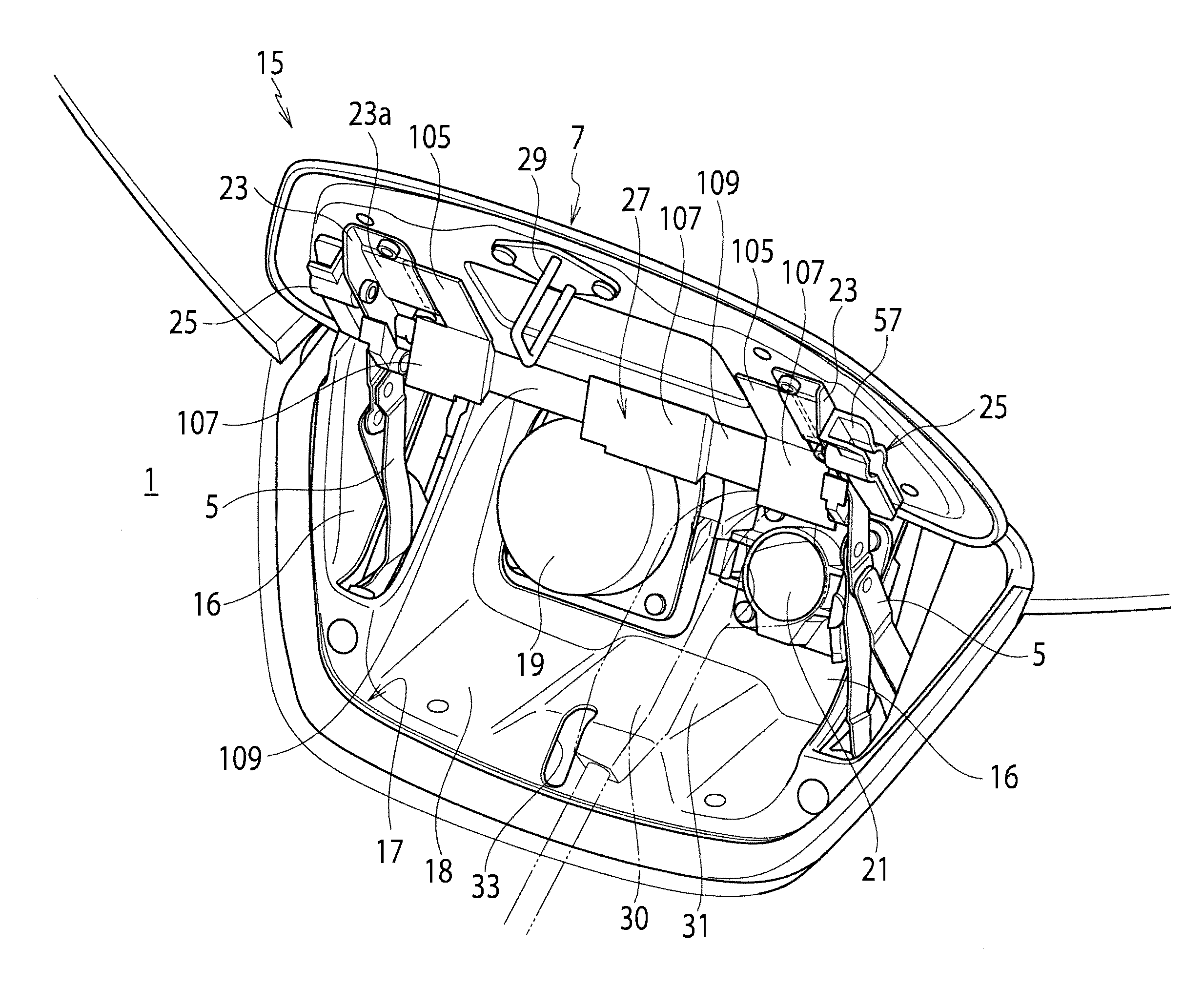 Arrangement structure for charging port cover