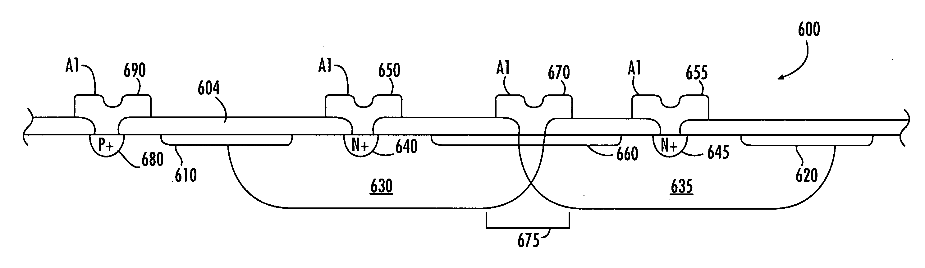 Depletable cathode low charge storage diode