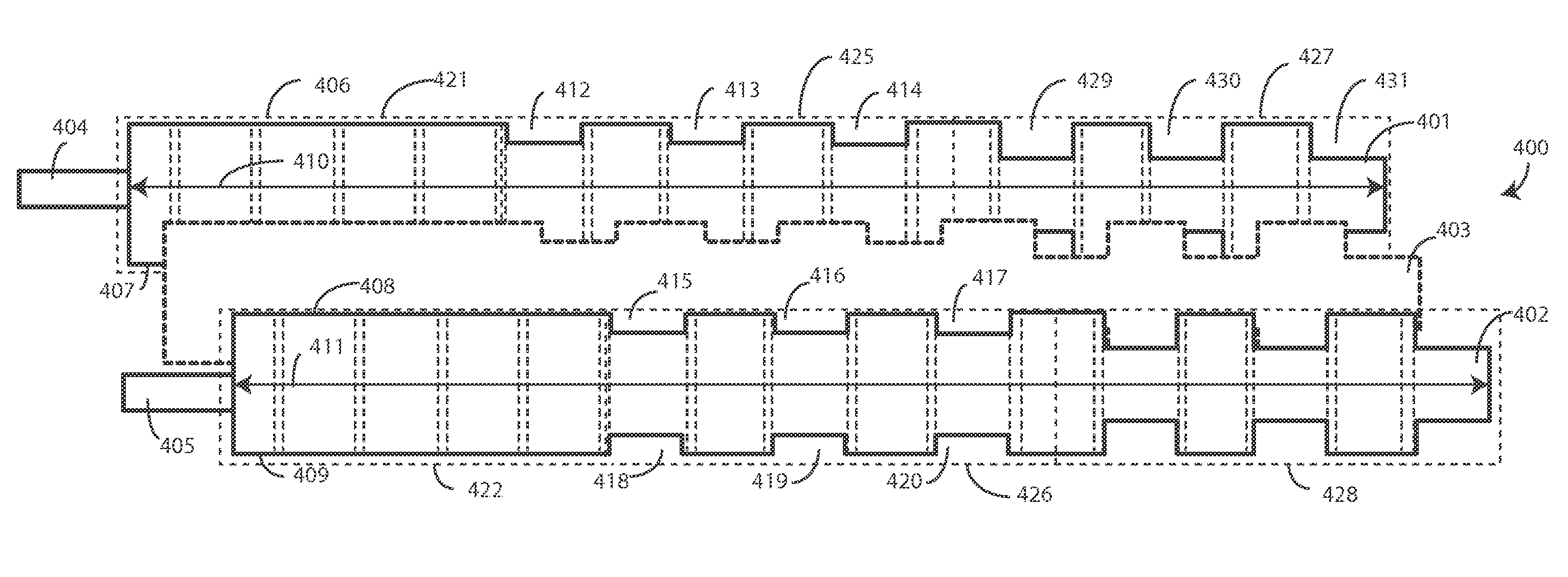 Electrochemical cell with multi-faceted geometry