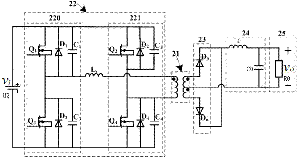 Modeling method on basis of effective duty cycle for phase-shifted full-bridge ZVS (zero voltage switching) converter