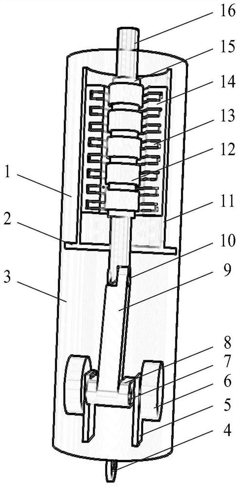 Crank connecting rod type electromechanical inerter device