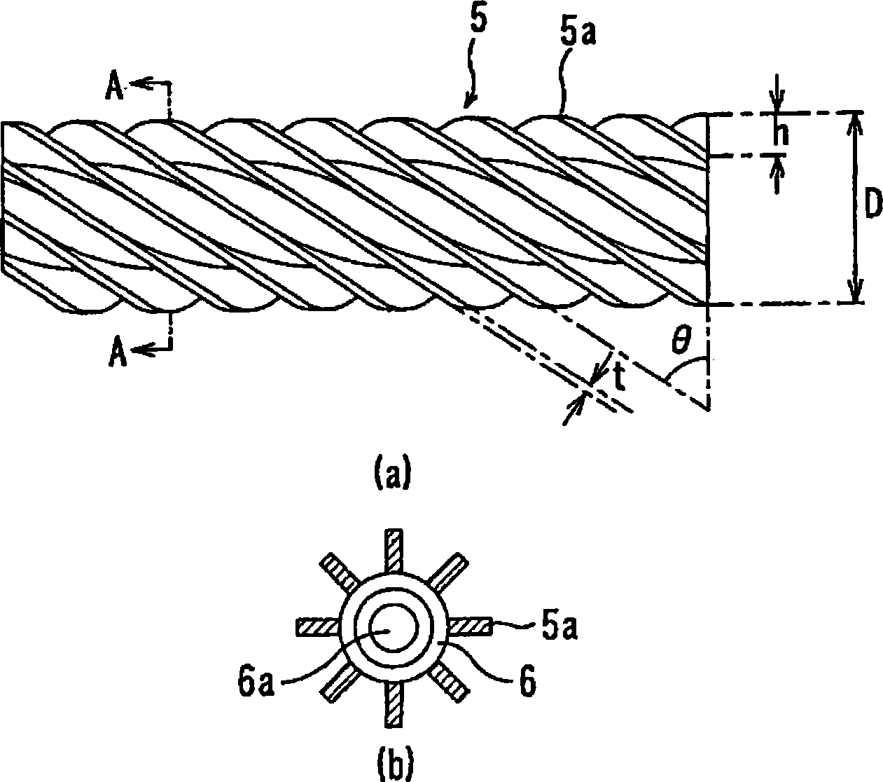 Screw conveyor for discharging reduced iron from rotary hearth reduction furnace