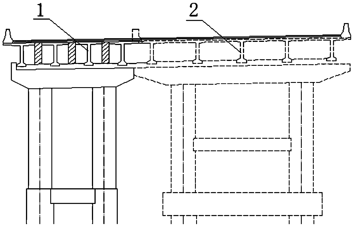 Expressway T-beam widening structure and method in operation state