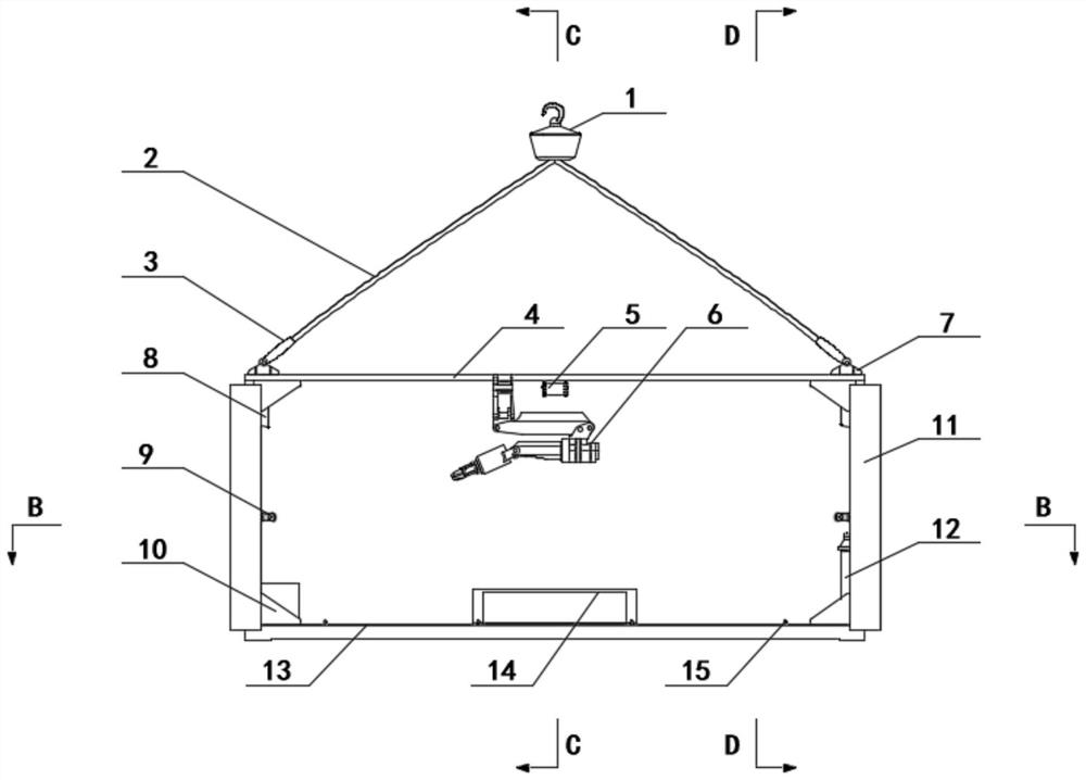 Ocean equipment underwater test device and operation method thereof