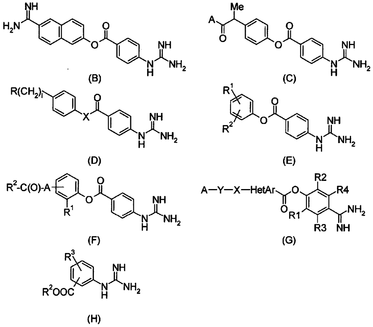 Guanidino Benzoate Compounds