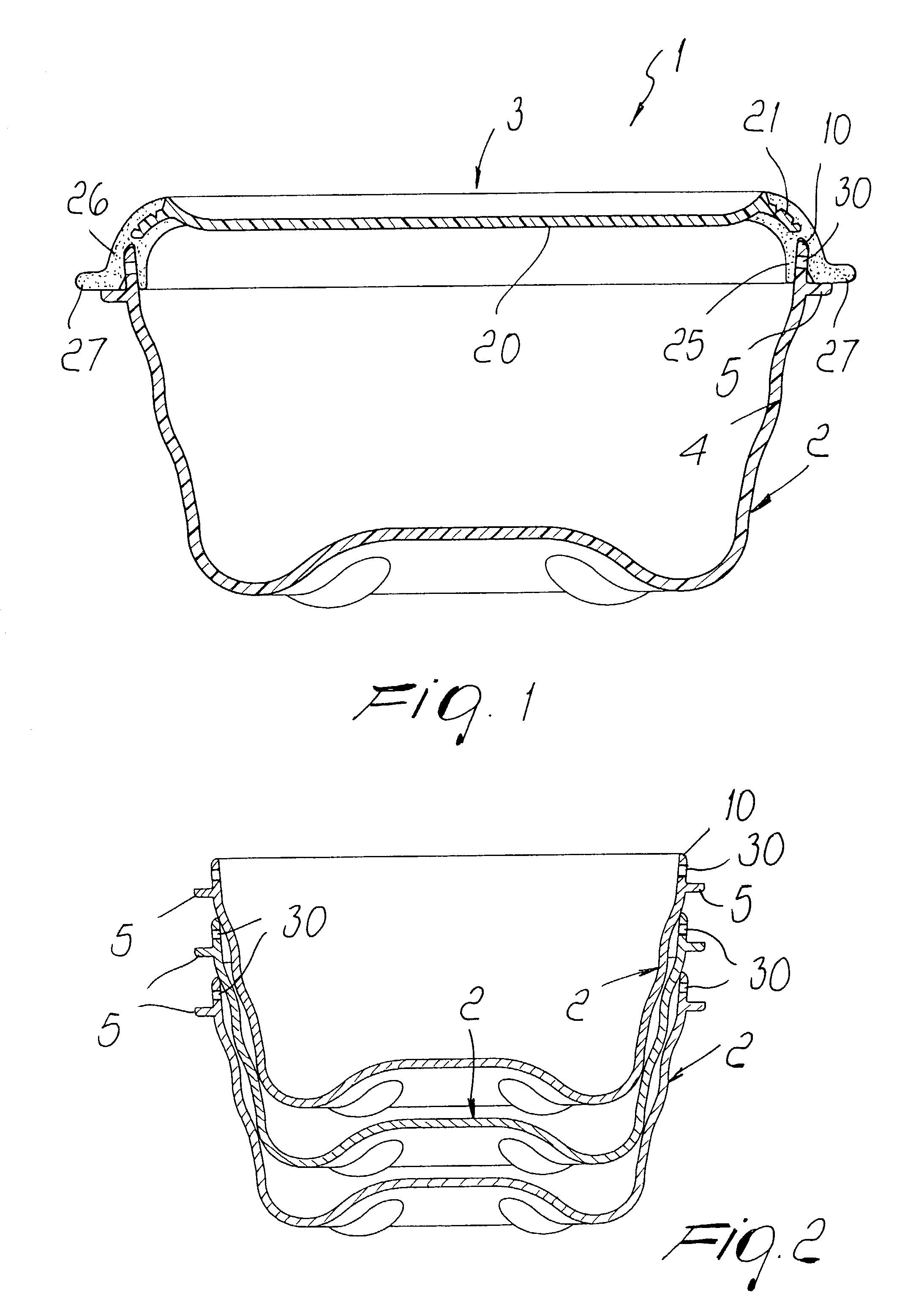 Hermetically sealable container with internal partial vacuum making facilities