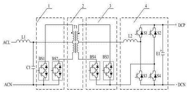 AC Push-Pull Conversion - Buck Circuit of Full-Bridge Rectification