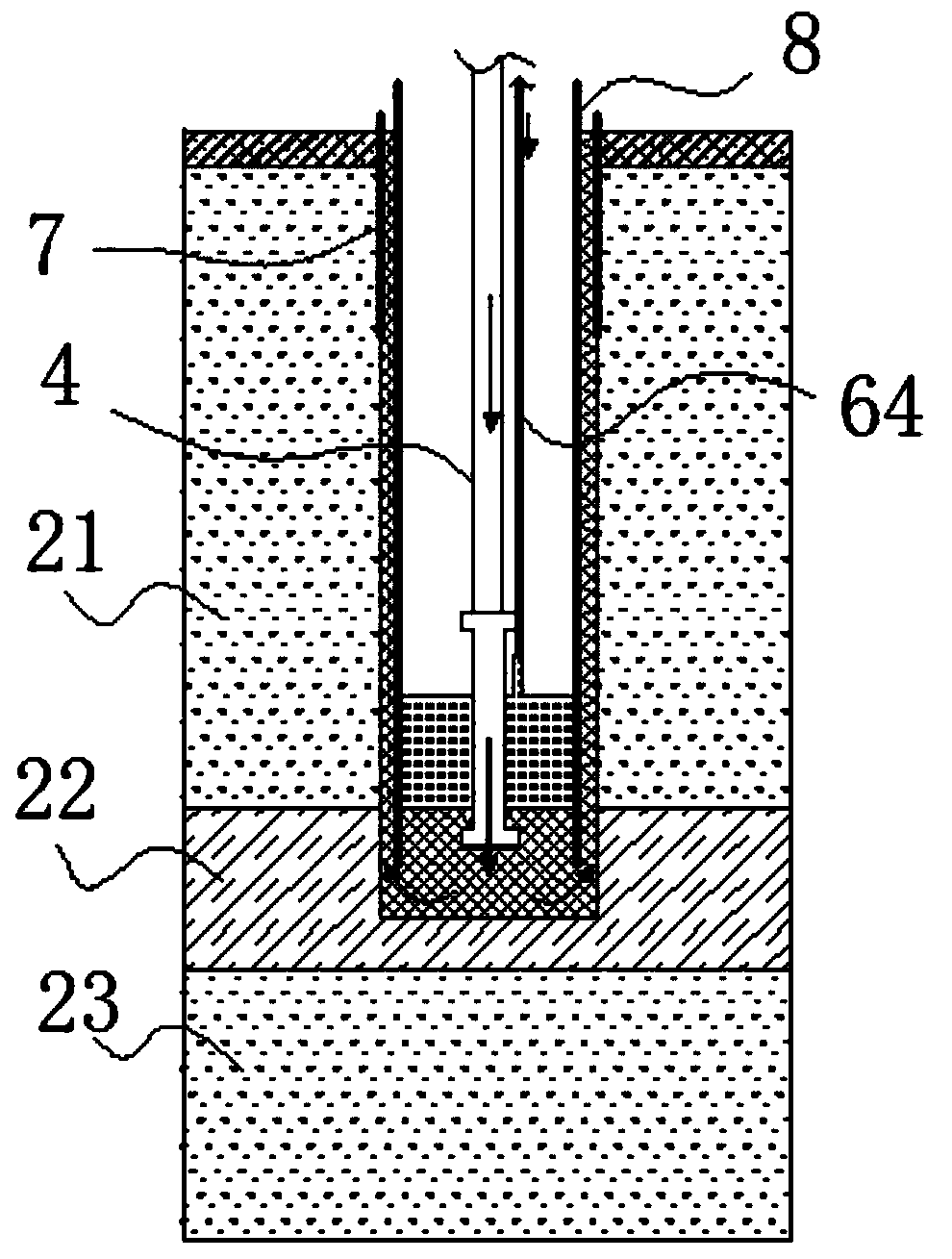 Drilling water stop device and water stop method
