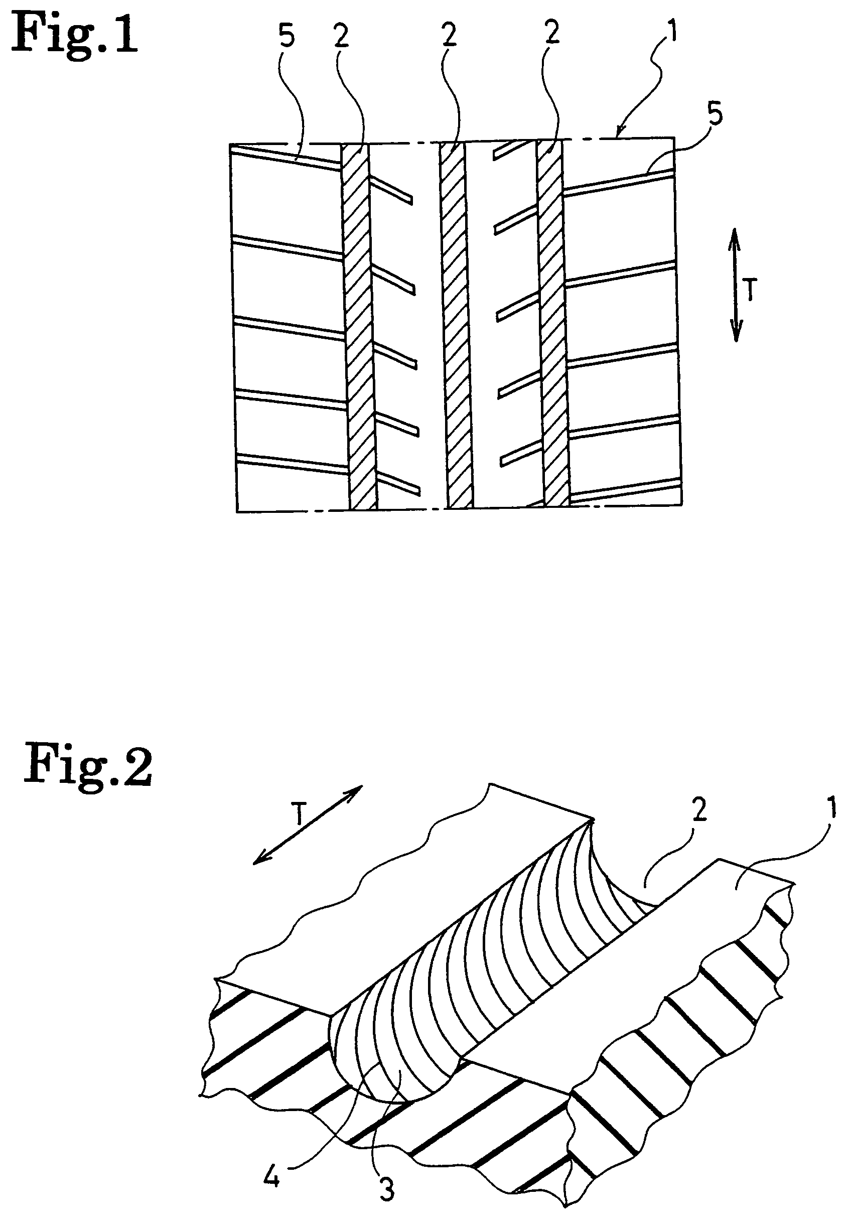 Pneumatic tire with tread including circumferential grooves having inclined ridges or recesses