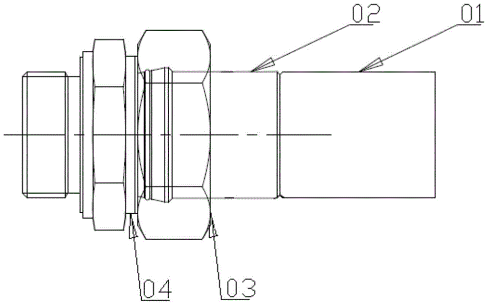 Pressure lubrication system and welded type tube joint device thereof