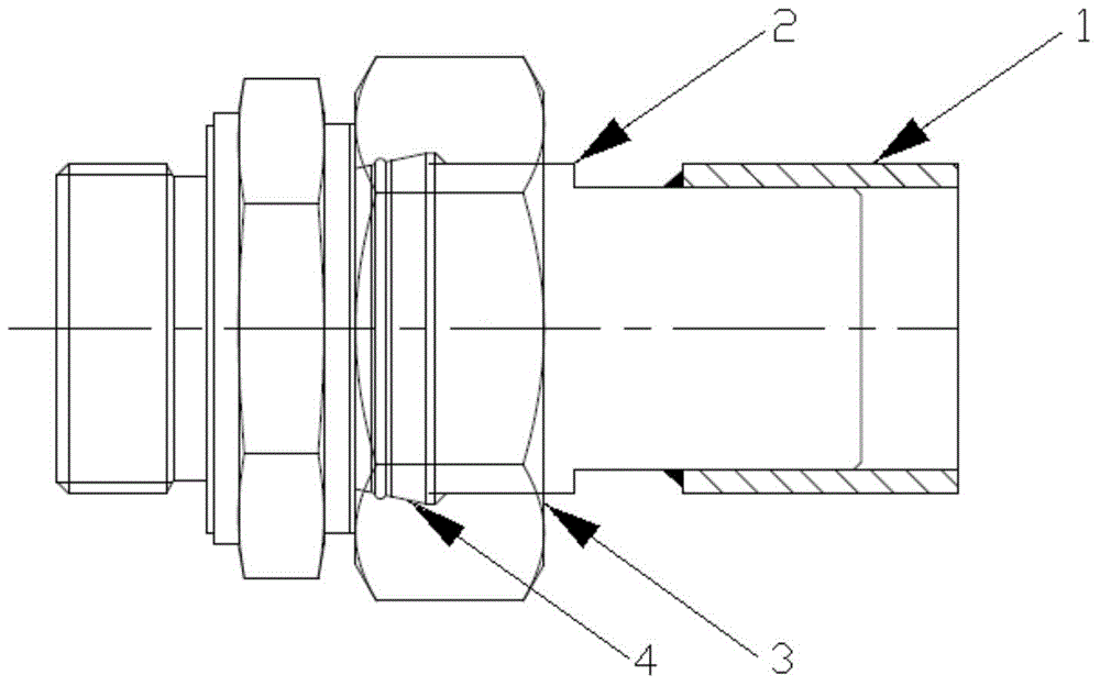 Pressure lubrication system and welded type tube joint device thereof