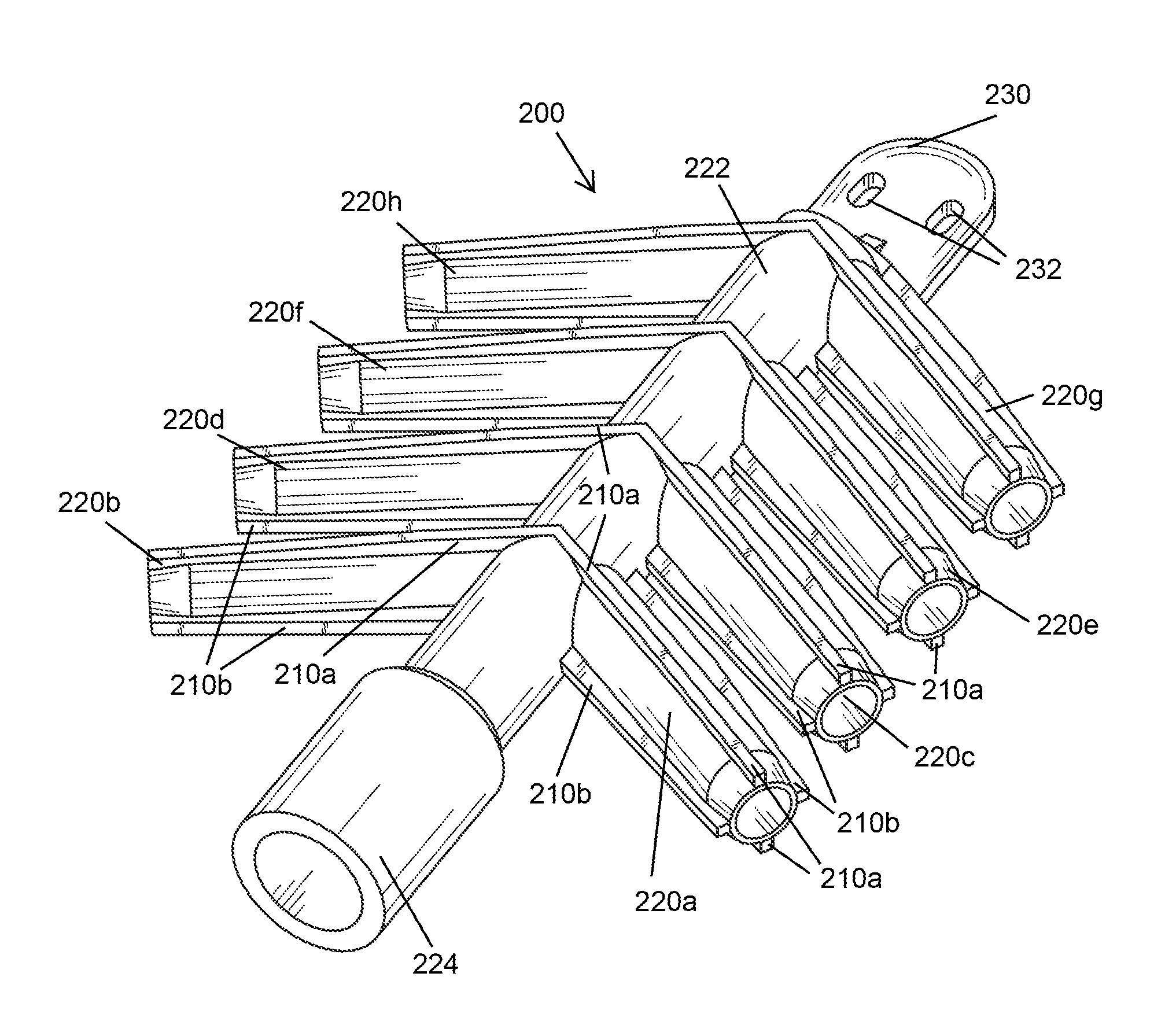 Flexible fitting for heat exchanging garments