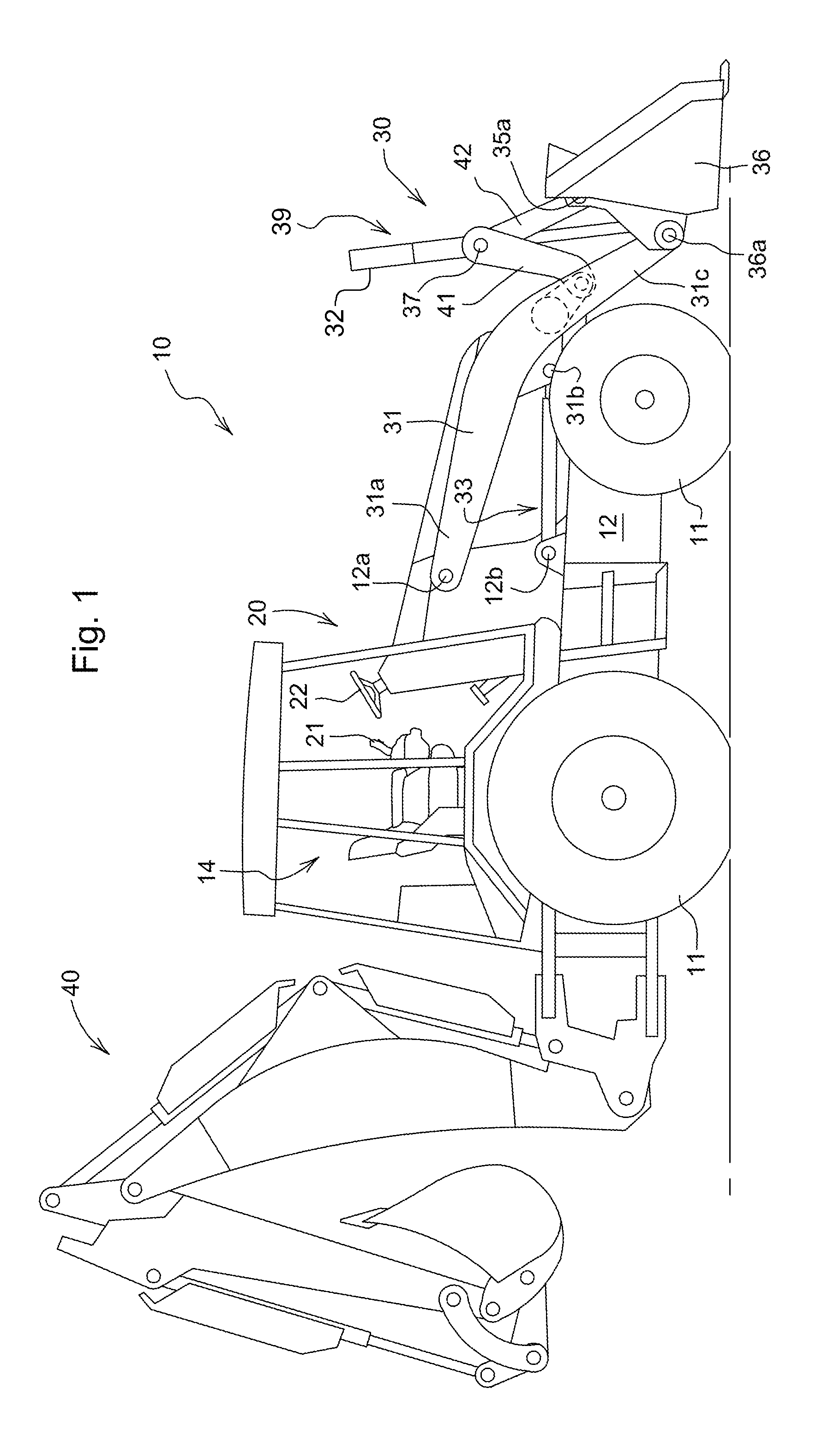 Electronic parallel lift and return to carry or float on a backhoe loader