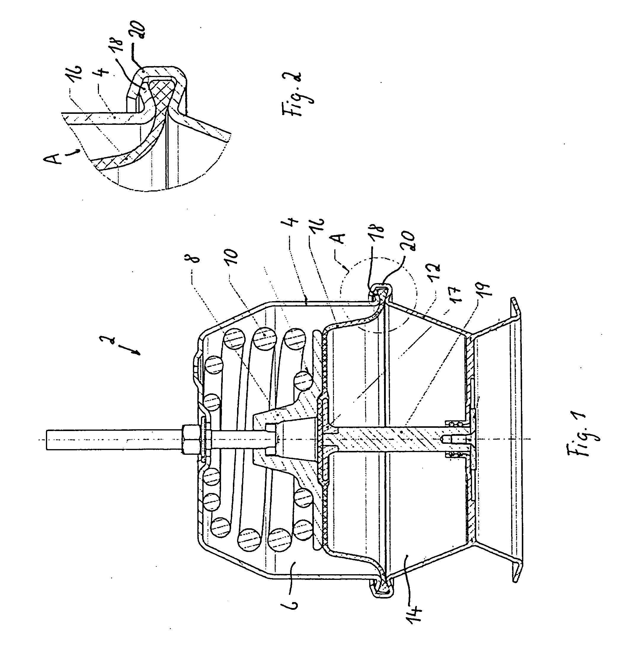 Spring-actuated brake cylinder