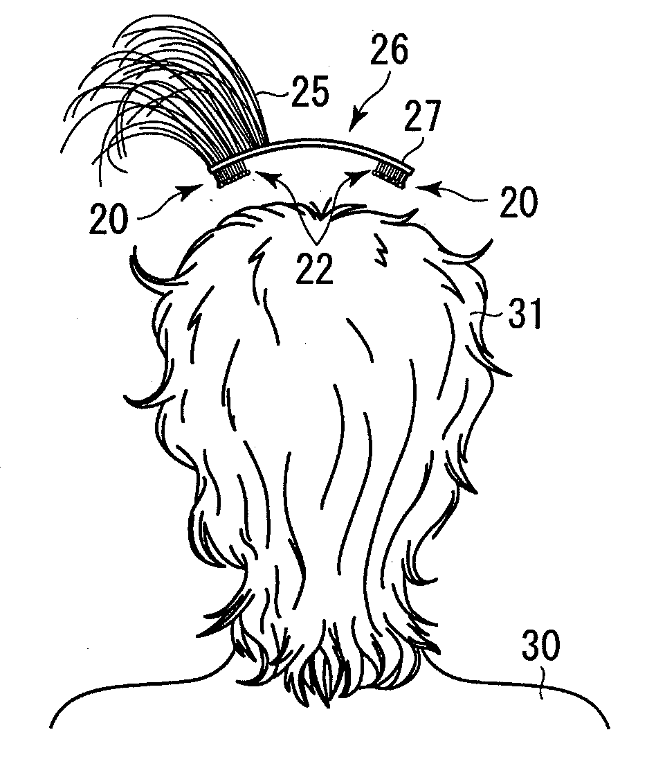 Apparatus for wearing a wig