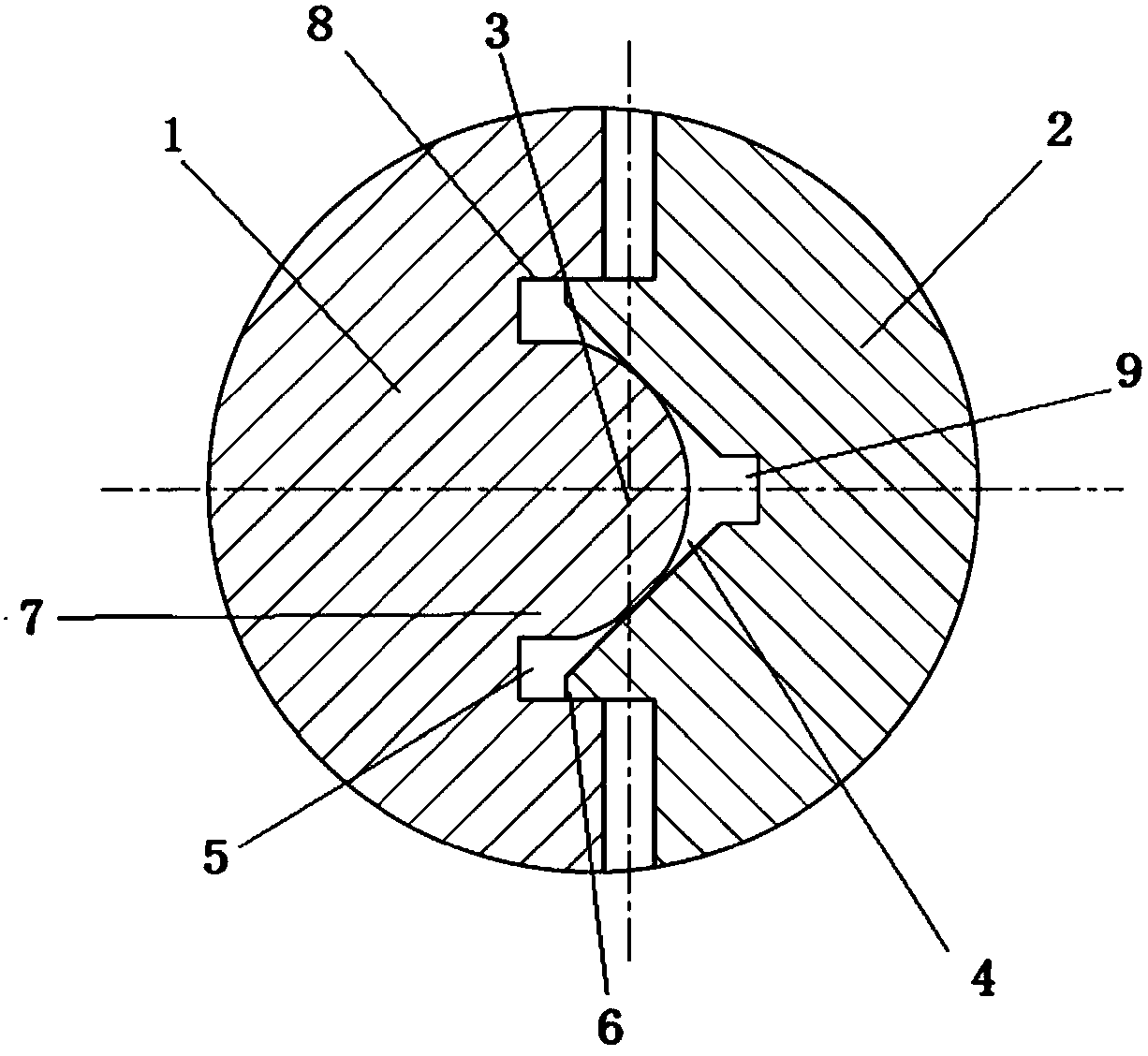Wedge type double gate plate structure with V-shaped conical surface