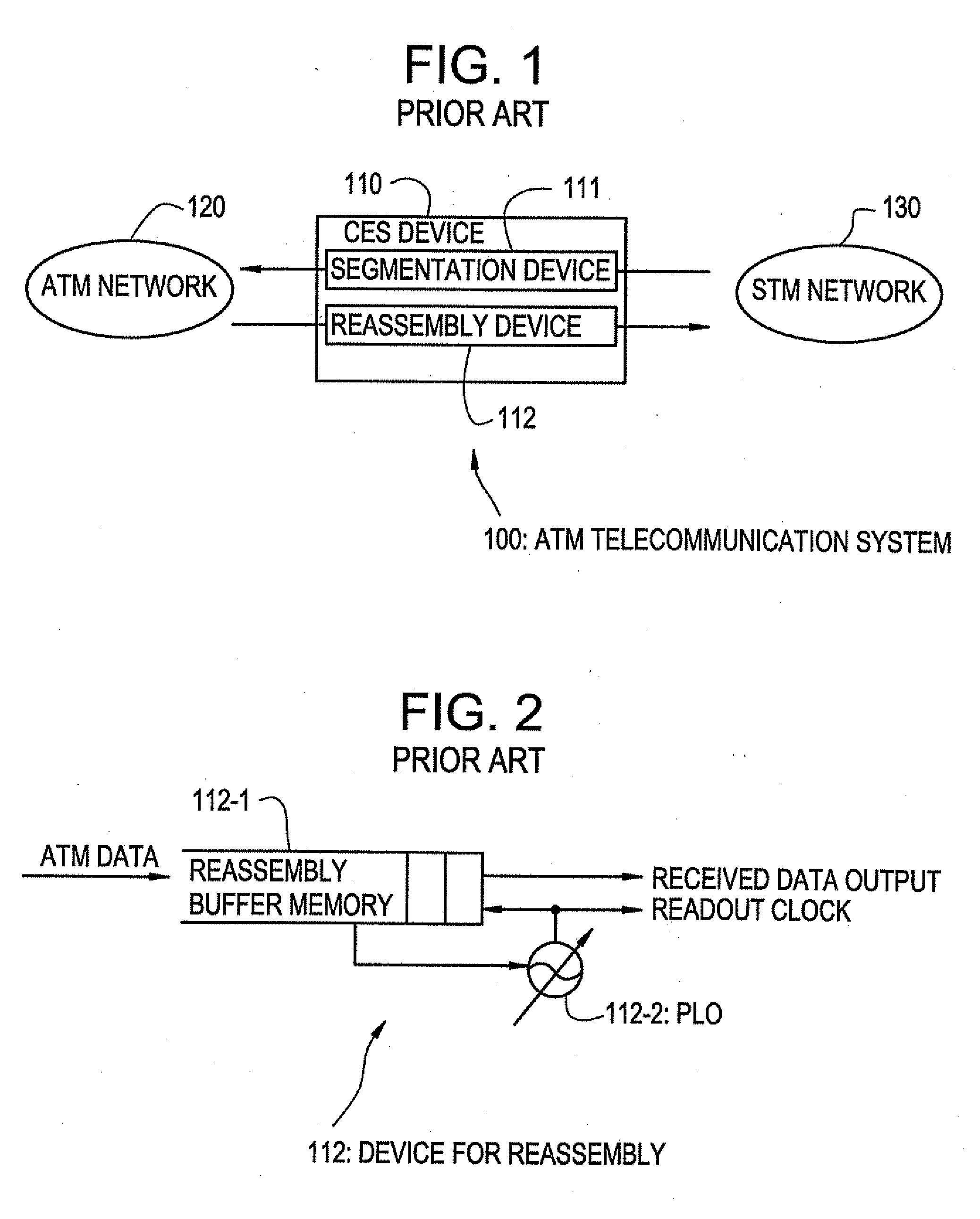 Device for reassembling cell data device for circuit emulation service and method of ATM synchronization control