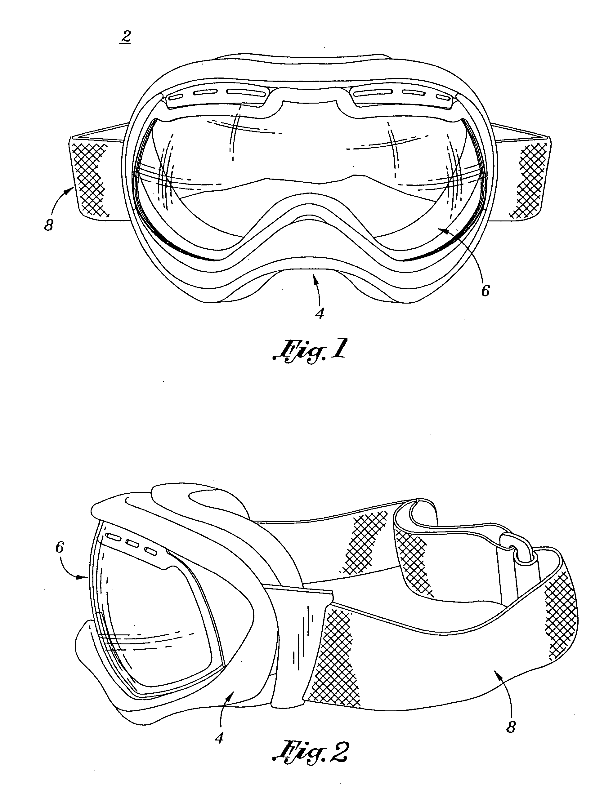 Apparatus and methodology to mitigate fogging on dual lens sports goggle