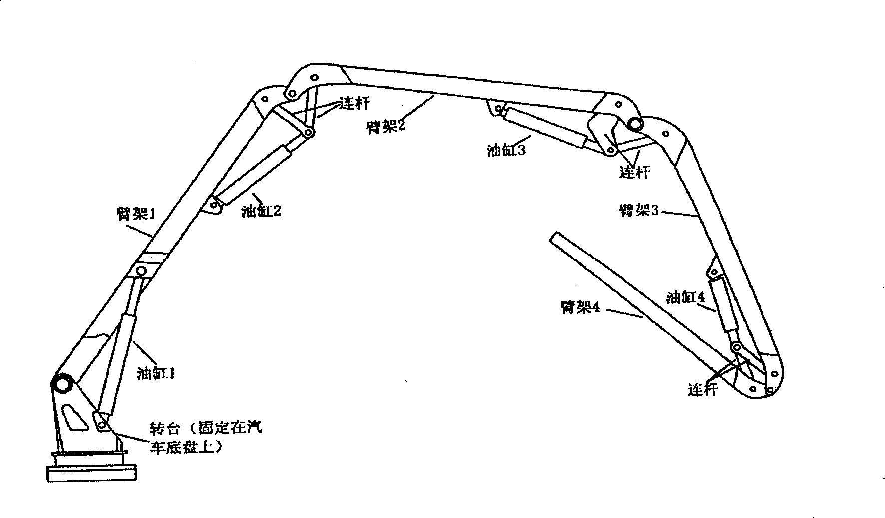 Concrete pump truck intelligent arm support control system and control method thereof