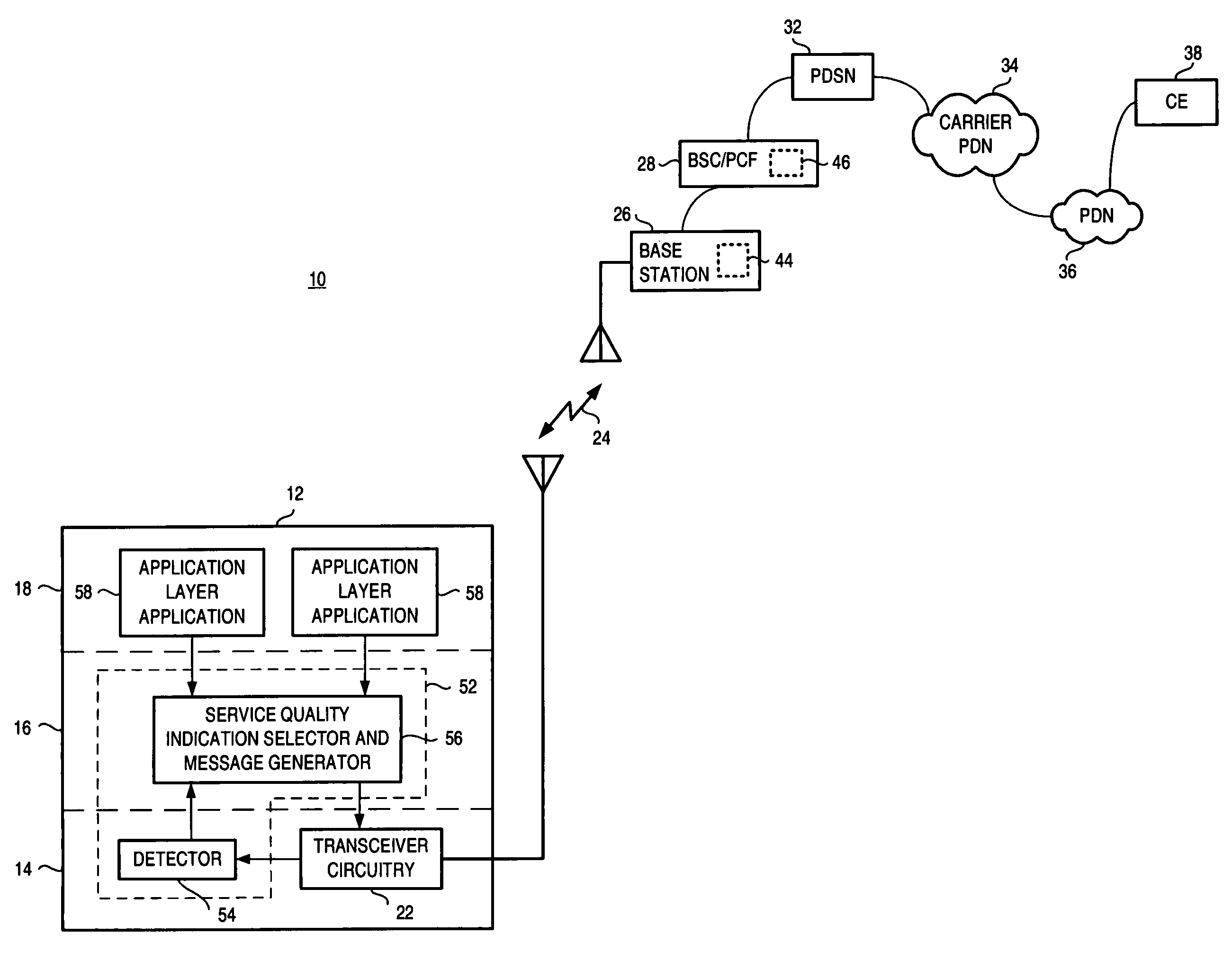 Apparatus, and associated method, for selecting quality of service-related information in a radio communication system