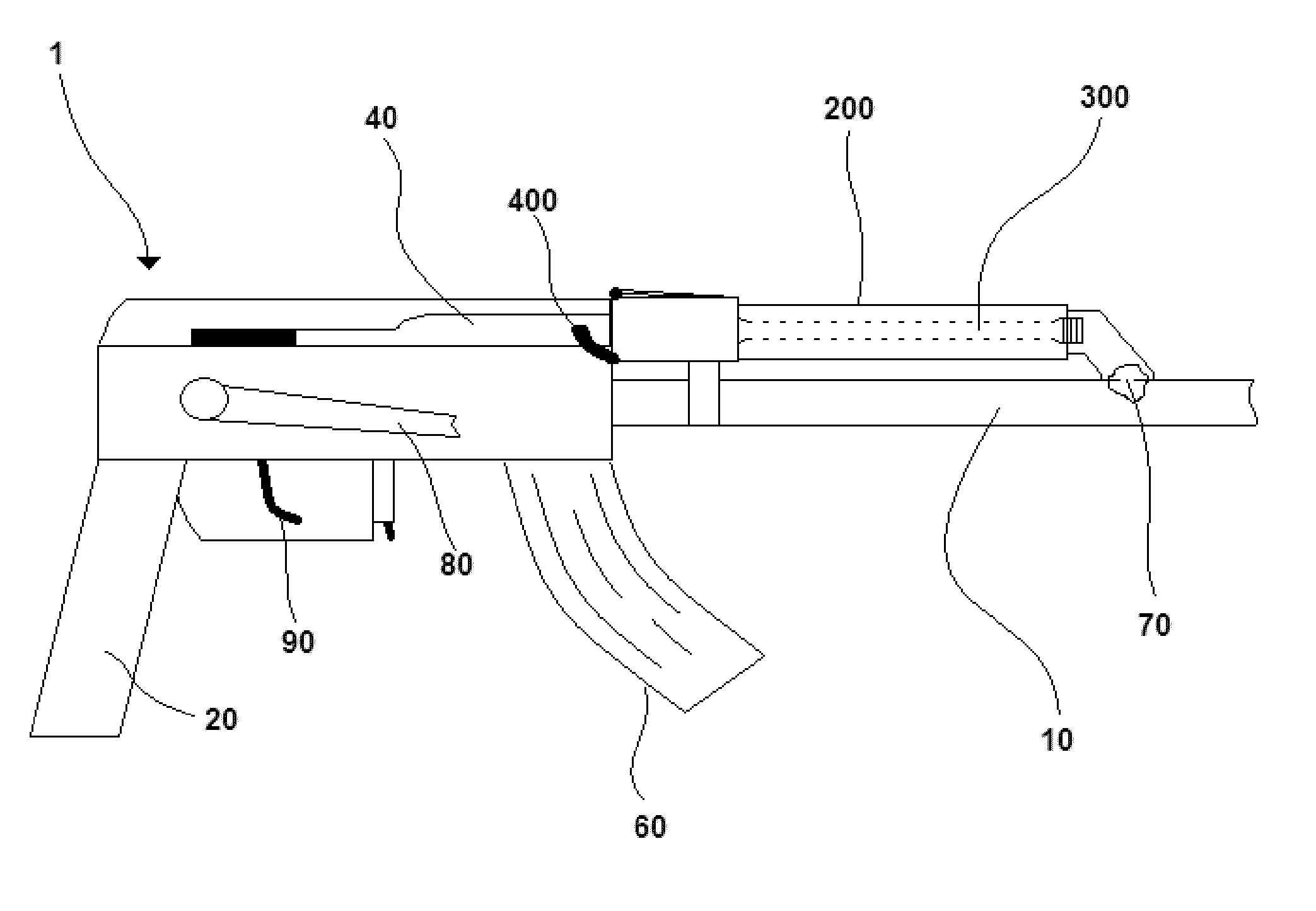 Charging mechanism for gas powered firearms