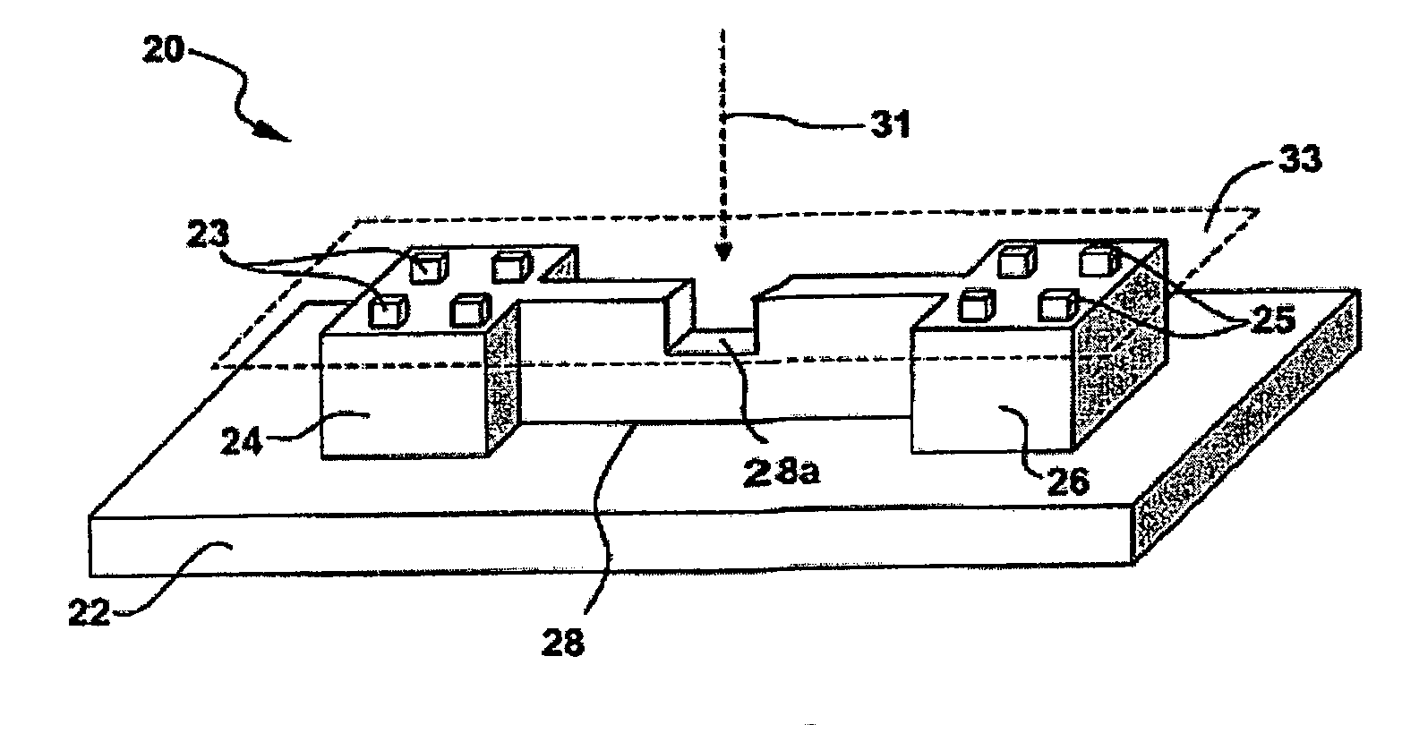 Programmable semiconductor device containing a vertically notched fusible link region and methods of making and using same