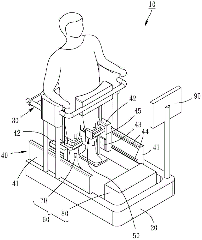 Lower limb rehabilitation method and lower limb rehabilitation device used for implementing same