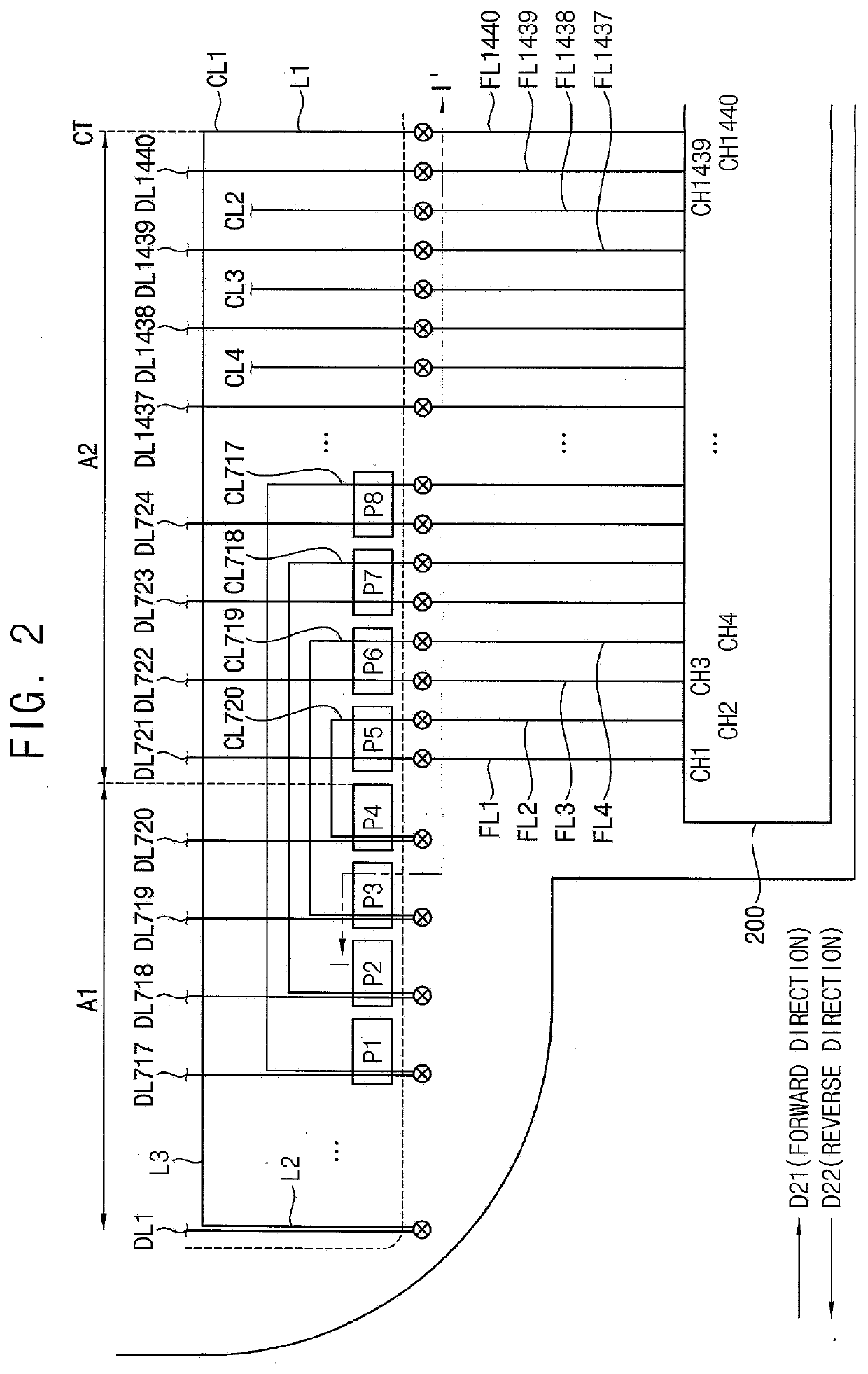 Display device having data lines in rounded edge and straight edge parts