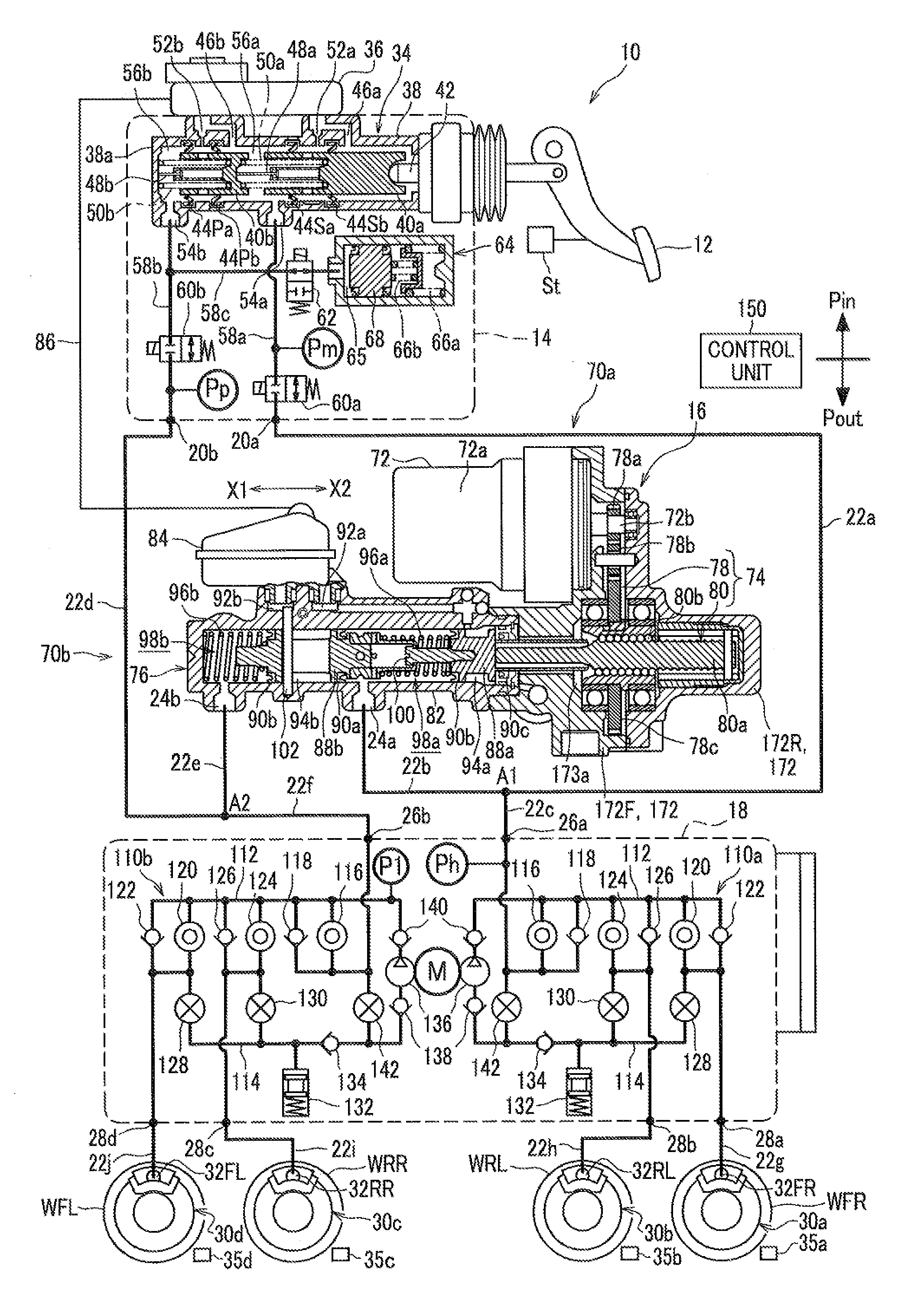 Brake system for vehicle