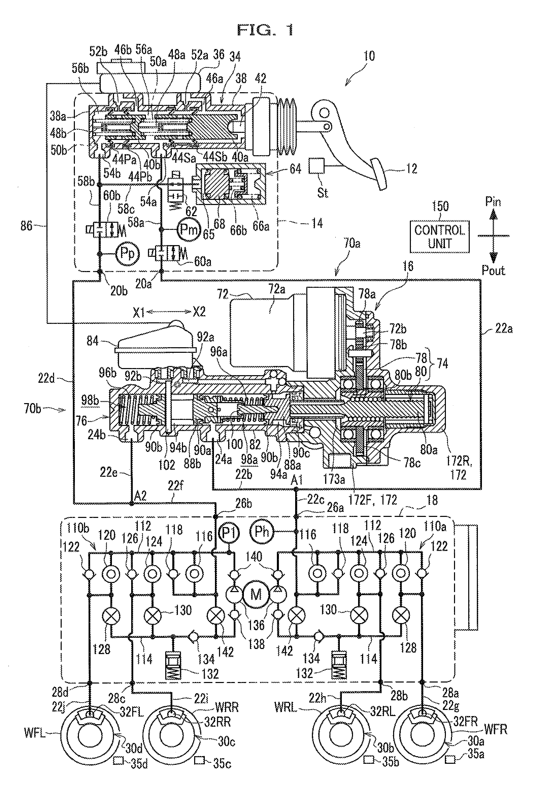 Brake system for vehicle