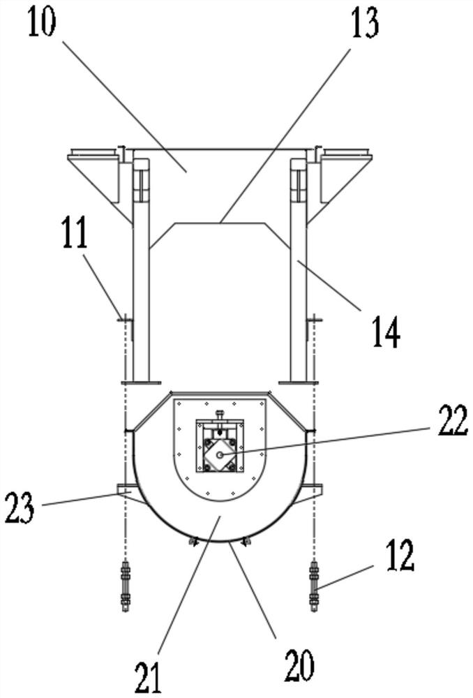 Elevator winnowing pan belt tensioning device capable of fixing and adjusting gap between winnowing pan and base