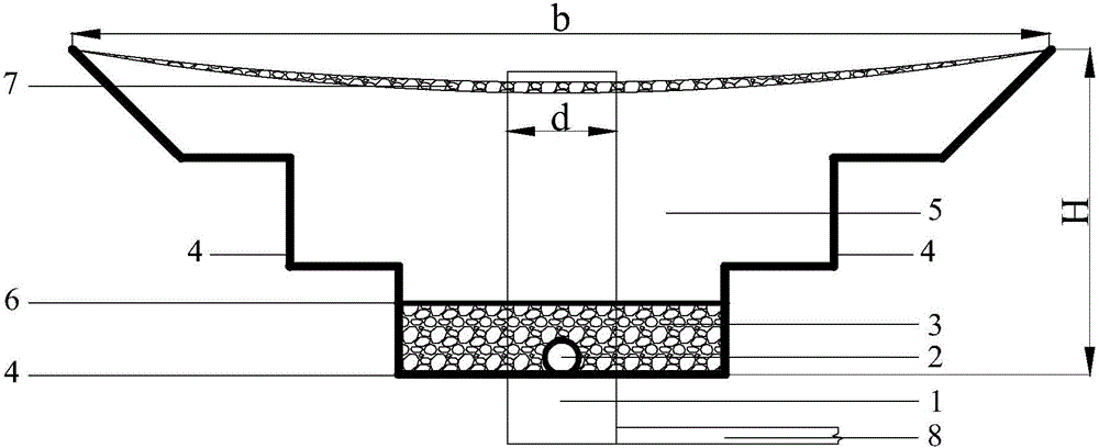 Biologicalpurificationretention belt for sponge-type city municipal road and construction method of biologicalpurificationretention belt