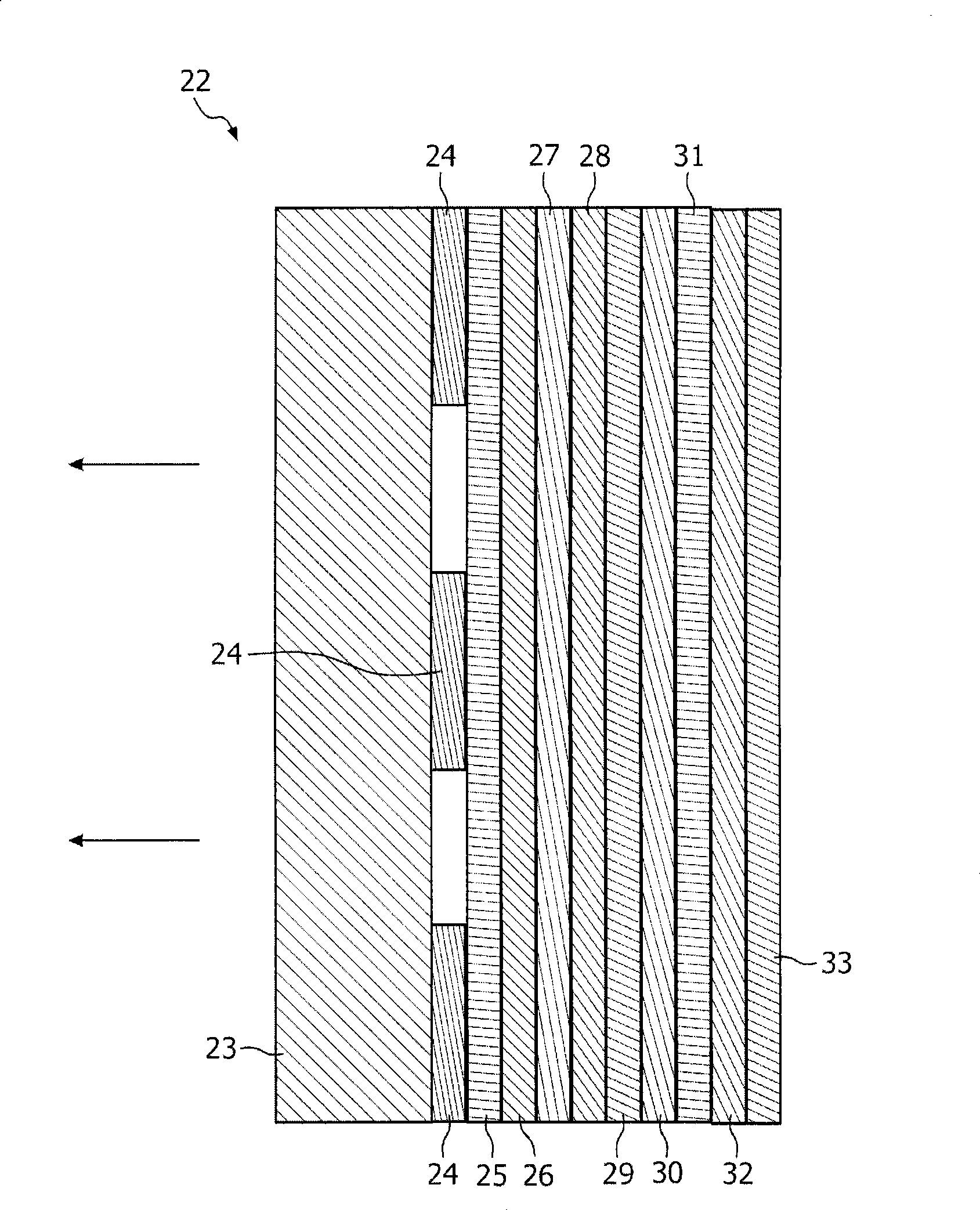 Structured OLED with micro optics for generating directed light