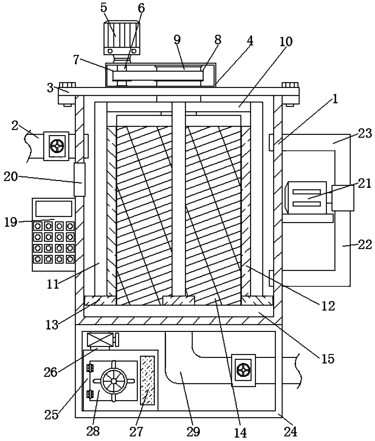 Integrated device for photocatalytic oxidation treatment of high concentration organic wastewater