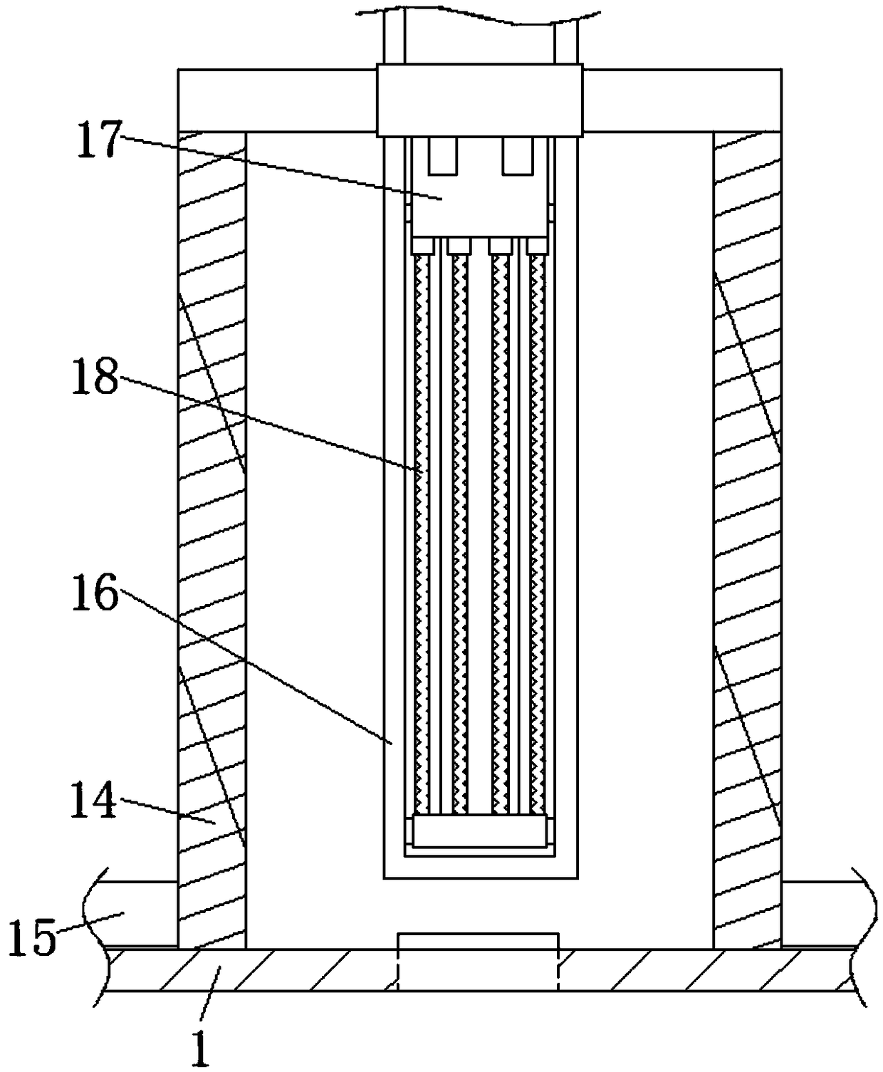 Integrated device for photocatalytic oxidation treatment of high concentration organic wastewater