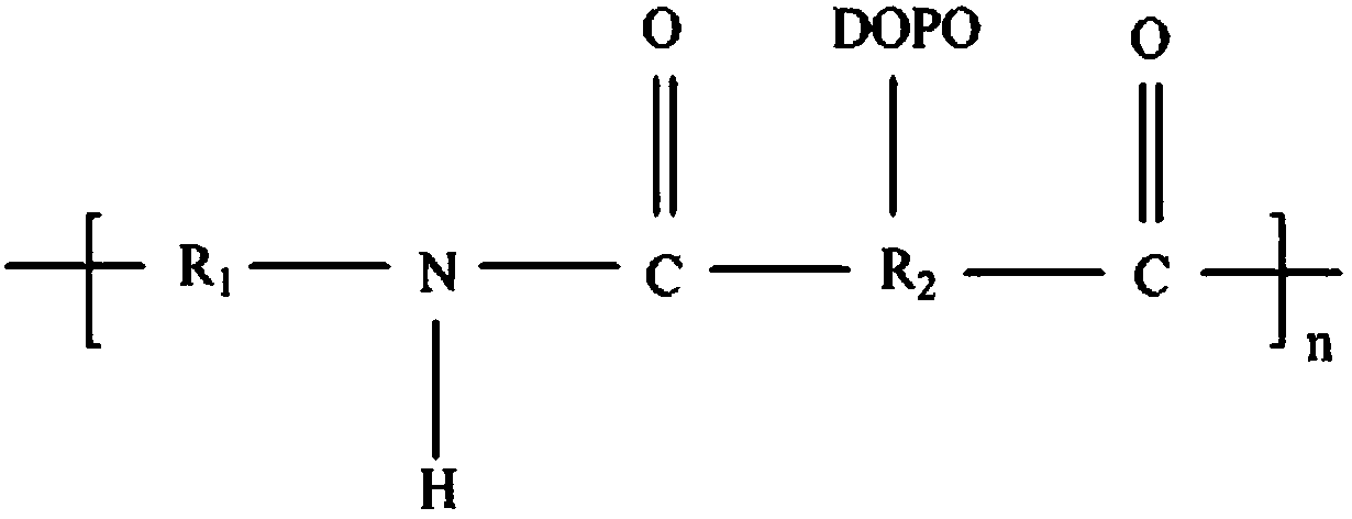 A kind of phosphorus-containing phenanthrene polyamide flame retardant and its preparation and application