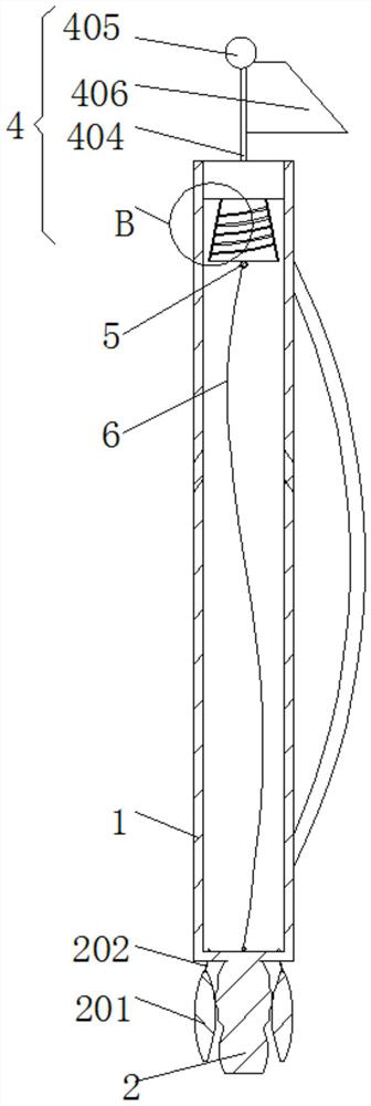 A cattle and sheep repelling device capable of whipping