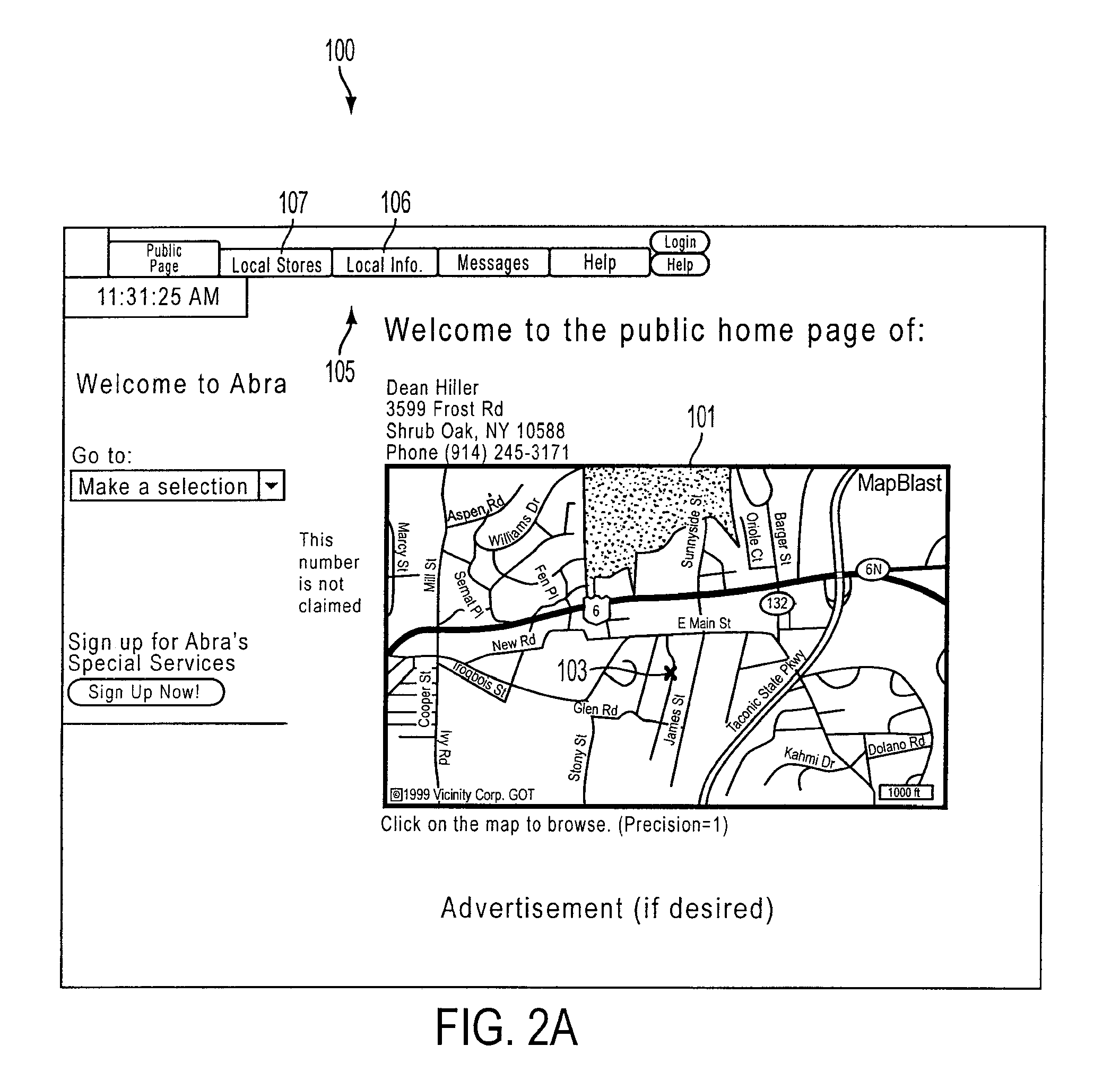 Method and system for providing local information over a network