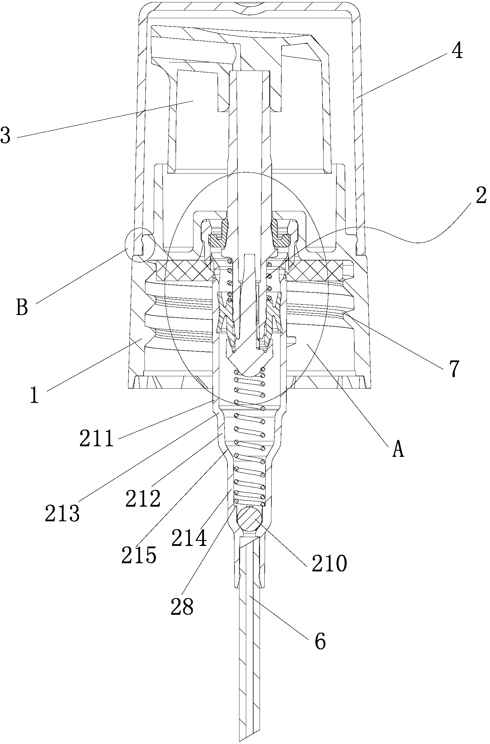 Dustproof emulsion pump mechanism