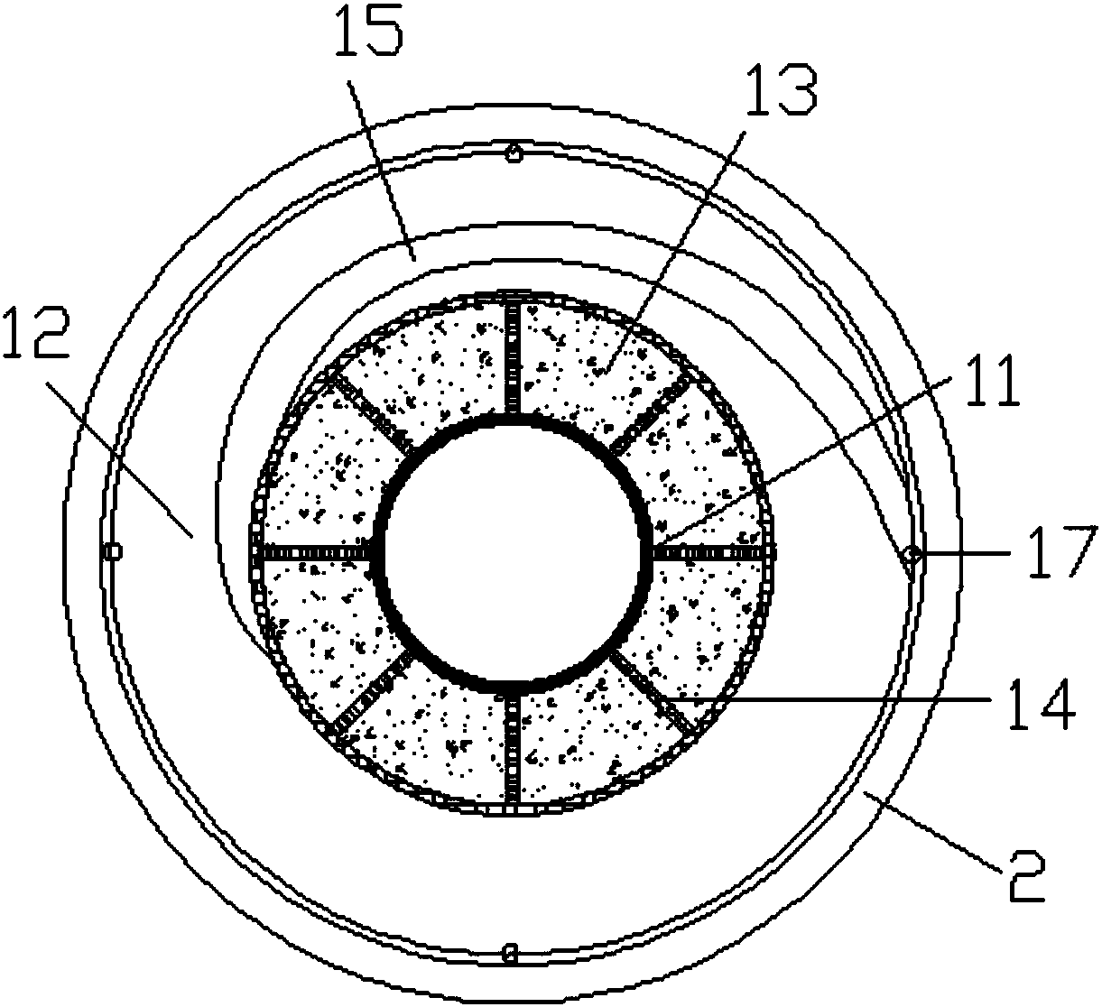 Barrel-type anti-collision device on both sides of highway