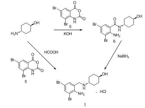 Synthesis method of ambroxol hydrochloride