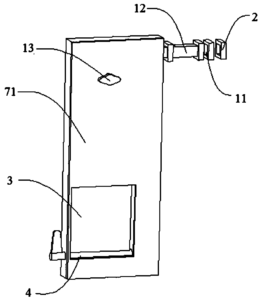 Door lock provided with anti-forgetting article placing table