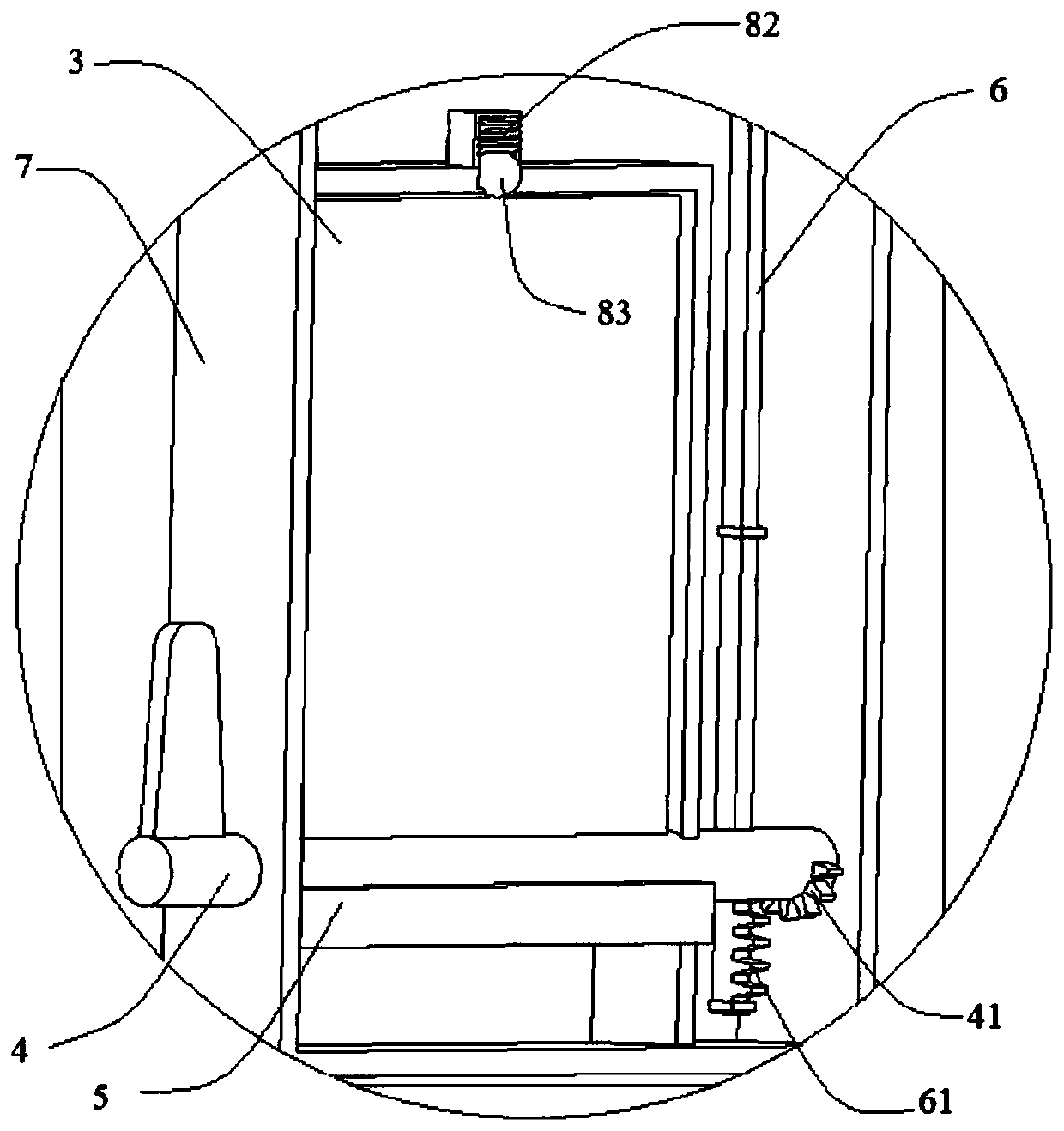 Door lock provided with anti-forgetting article placing table