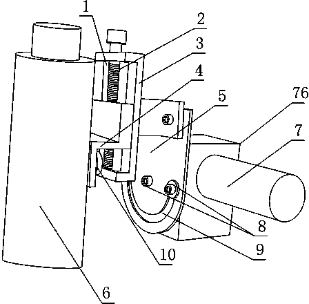 Spray head installing device of inkjet coding machine